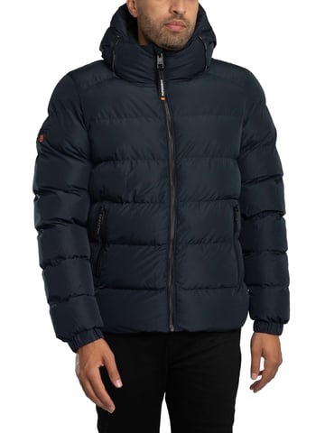 Superdry Chaqueta Acolchada Deportiva Con Capucha, Azul