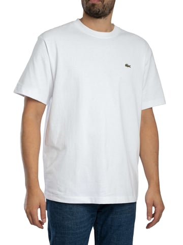 Lacoste Camiseta De Jersey De Algodón Grueso, Blanco