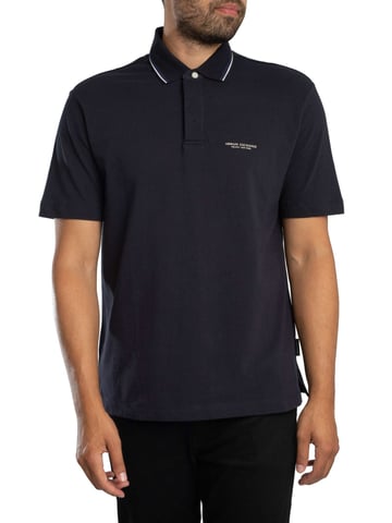 Armani Exchange Logo Polo, Azul