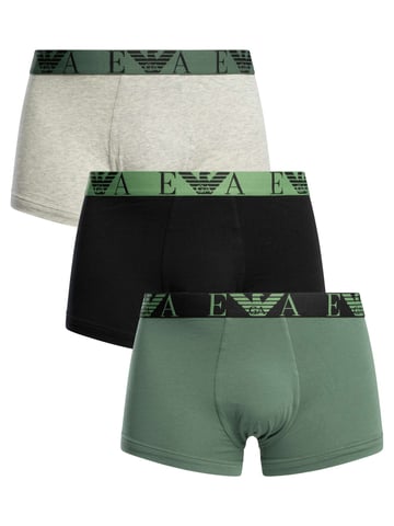 Emporio Armani 3 Pack Trunks, Multicolor