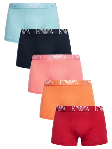 Emporio Armani 5 Pack Trunks, Multicolor