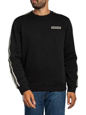EA7 Sudadera Con Logo De Caja, Negro