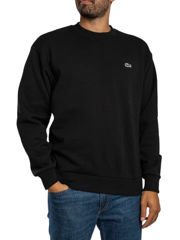 Lacoste Sudadera De Felpa De Algodón, Negro