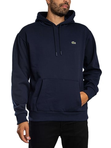 Lacoste Sudadera Con Capucha De Logo, Azul