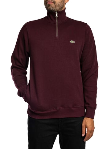 Lacoste Sudadera De Cuello Alto Con Tejido Interlock, Rojo