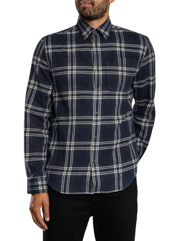 Superdry Camisa De Leñador De Algodón, Azul