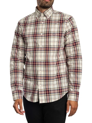 GANT Camisa De Cuadros De Popelina Regular, Multicolor
