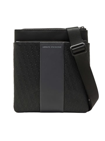 Armani Exchange Bolso Bandolera Con Logo Texturizado, Negro