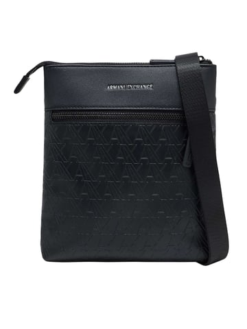 Armani Exchange Bolso Bandolera Plano, Negro