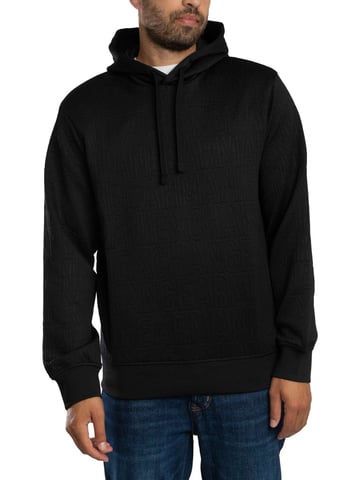 Armani Exchange Sudadera Con Capucha Y Estampado De Marca, Negro