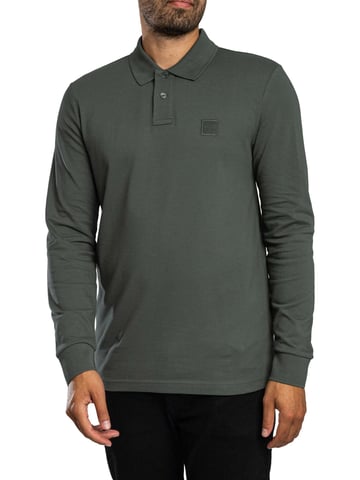 BOSS Polo De Manga Larga Passerby, Verde