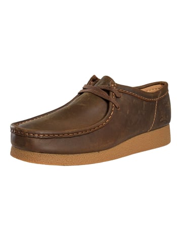 Clarks Zapatos De Cuero Wallabee EVO, Marrón