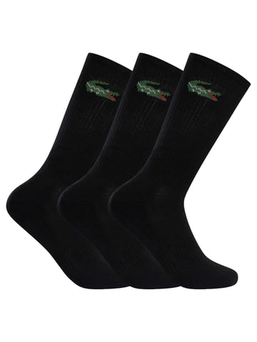 Lacoste Pack De 3 Pares De Calcetines, Negro