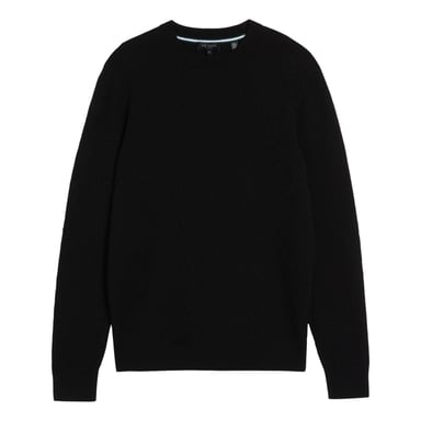 Jersey Negro De Cuello Redondo Con Costuras T De Ted Baker
