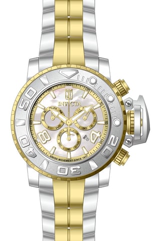 Invicta Jason Taylor 51319 Reloj de hombre - Movimiento de cuarzo - Acero inoxidable con esfera de nácar - 58 mm