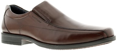 Hush Puppies brody slip on leather Mens Smart Shoes brown