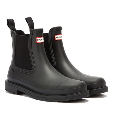 Hunter Commando Botas Chelsea de mujer en Negro