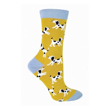 1 Paquete de Calcetines de Bambú para Damas con Patrón de Perro Novelty