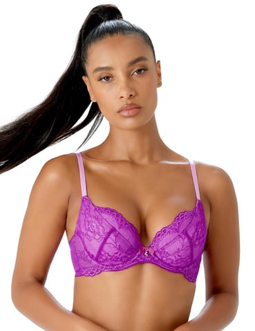 Superboost Lace Padded Plunge Bra - Orchid