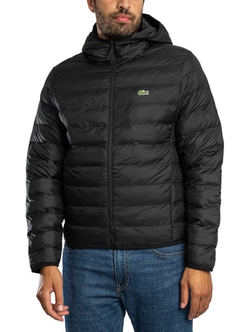 Lacoste Chaqueta Acolchada Con Logo, Negro
