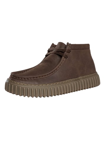 Clarks Zapatos De Cuero Torhill Hi, Marrón