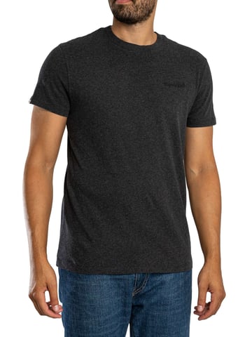 Superdry Camiseta Con El Logotipo Esencial De La Empresa, Negro
