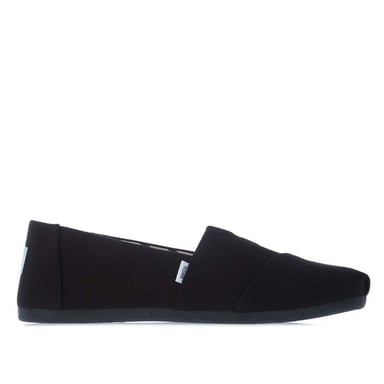 Women's Toms Recycled Cotton Alpargata Espadrille Pumps in Black