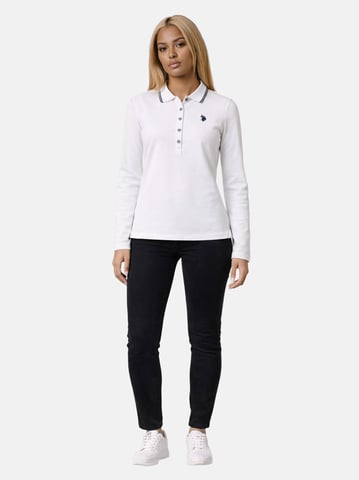 Polo de manga larga para mujer U.S. Polo Assn. con elastano