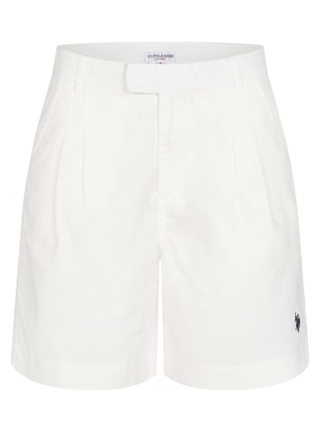 Shorts de lino para mujer U.S. Polo Assn. de mezcla lino y algodón