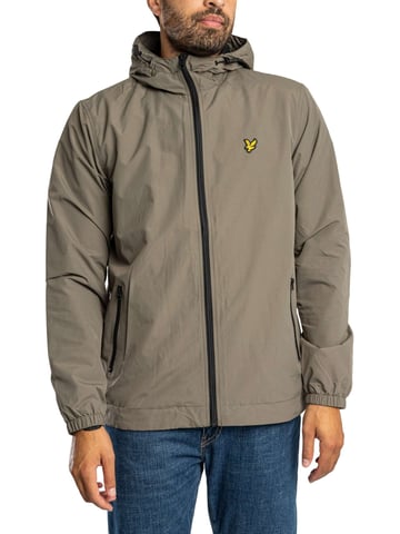 Lyle & Scott Chaqueta Con Capucha Y Cremallera En Contraste, Gris