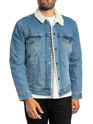 Levi's Tipo 3 Sherpa Camuflaje Chaqueta, Azul