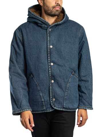 Levi's Chaqueta Sherpa Con Capucha Deck, Azul