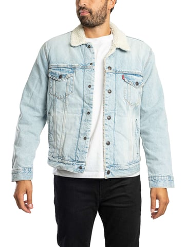 Levi's Tipo 3 Sherpa Camuflaje Chaqueta, Azul