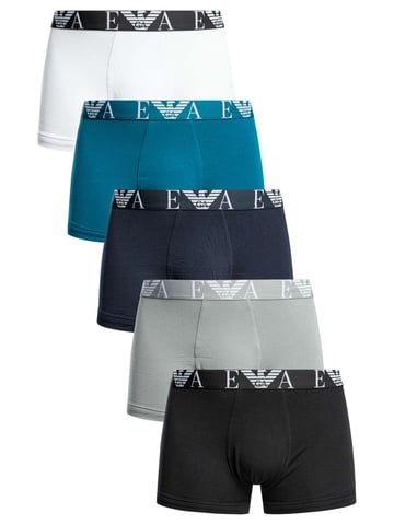 Emporio Armani 5 Pack Trunks, Multicolor