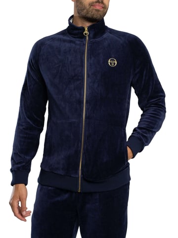 Sergio Tacchini Chaqueta Deportiva De Terciopelo Court, Azul