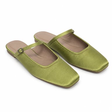 Bailarina Merceditas Para Mujer, Color Verde. Montevita Luccaza 105309