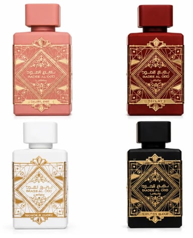 Juego de regalo Colección Lattafa Bade'e Al Oud, 4 x 25 ml Eau de Parfum