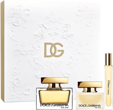 Set regalo Dolce & Gabbana The One: spray EDP de 75 ml, spray EDP de 10 ml y bruma capilar de 30 ml
