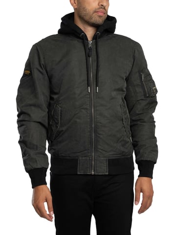 Superdry Chaqueta Bomber Militar MA1, Verde