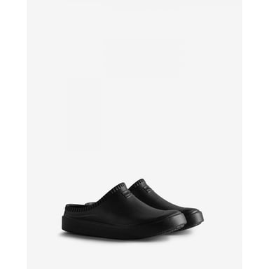 Hunter In/Out Bloom Algae Zuecos unisex negros