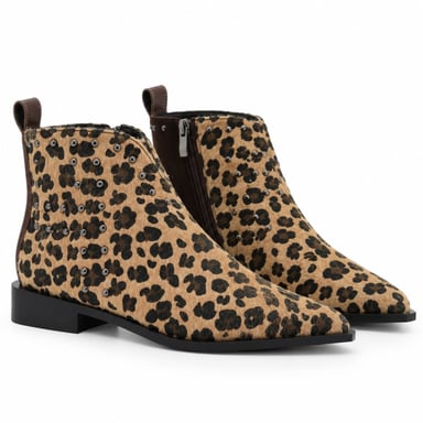 Botín Leopardo con Tachas y Punta Fina Montevita 105387