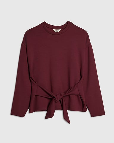 River Island Top de mujer Petite Rojo Premium con lazo delantero