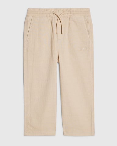 River Island Pantalón beige para niño Mini de cintura elástica con cordón
