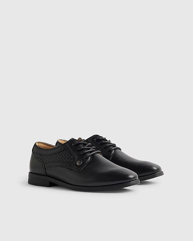 River Island zapatos de vestir para niño de piel sintética negra