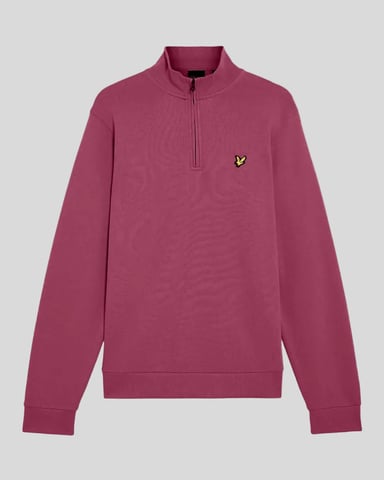 Lyle & Scott Sudadera de cuello alto con cremallera de un cuarto