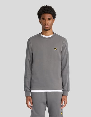 Sudadera de cuello redondo con cinta de jacquard