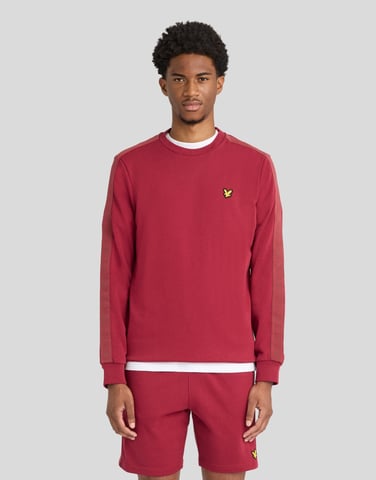 Sudadera de cuello redondo con cinta de jacquard