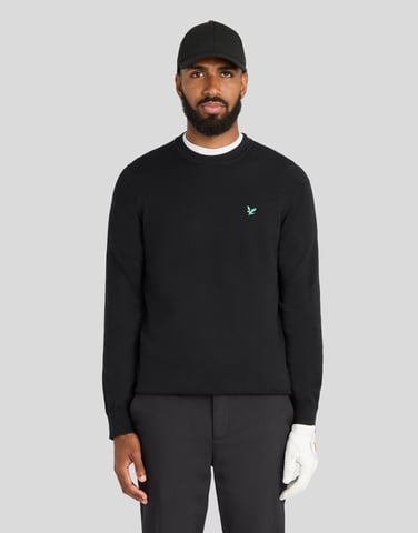 Golf Polyblend Jersey de cuello redondo