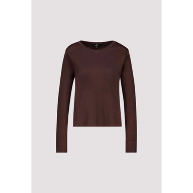 Monari camiseta de manga larga con detalles de pedrería 810053 567 black coffee