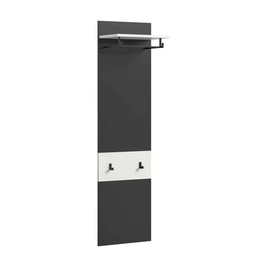 Furnilux Práctico panel de recibidor con ganchos solución empotrada blanca 165 cm moderno